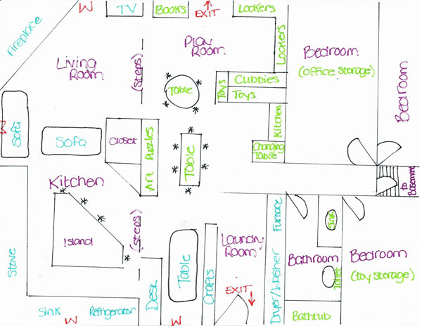 Supervision Policy Floor Plan Bouncing Bubbles Child Care